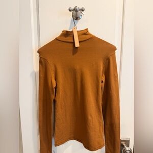 Brown Turtleneck Long Sleeve Top SKIMS